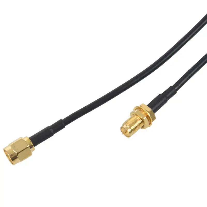 WIFI Antenna Extension Cable RP-SMA Male to RP-SMA Female RF Connector Adapter RG174 2M