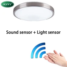 Sound sensor + light sensor LED ceiling lights Acrylic Fixtures Restaurant Bathroom Aisle Stairs Balcony Ceiling lamps