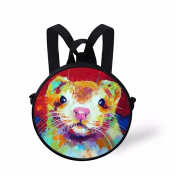 

Noisy Desigs Unique Children Round Schhol bags Kindergarten Baby Bag Bear fox Owl 3D Print Kids School Bags Mochila Feminina