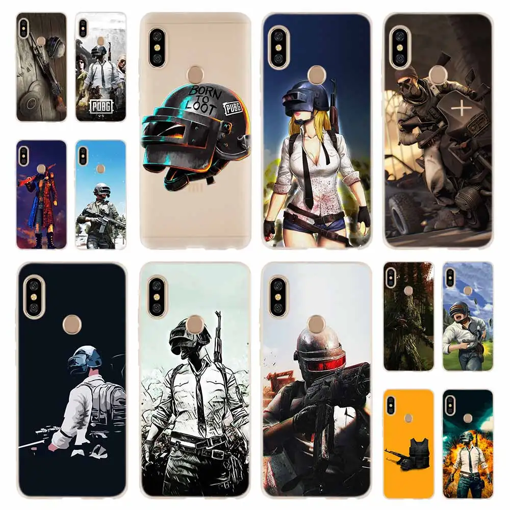 

pubg batterground game Fashion Soft TPU Case Cover For Coque Xiaomi Redmi 4A 5A 6A 4X 5 Plus 6 Pro Note 7 6 4 4X 3 5