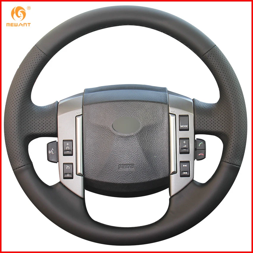 

MEWANT for Land Rover Old Range Rover Sport 2005 2006 2007 2008 Black Genuine Leather Car Steering Wheel Cover Accessories Parts