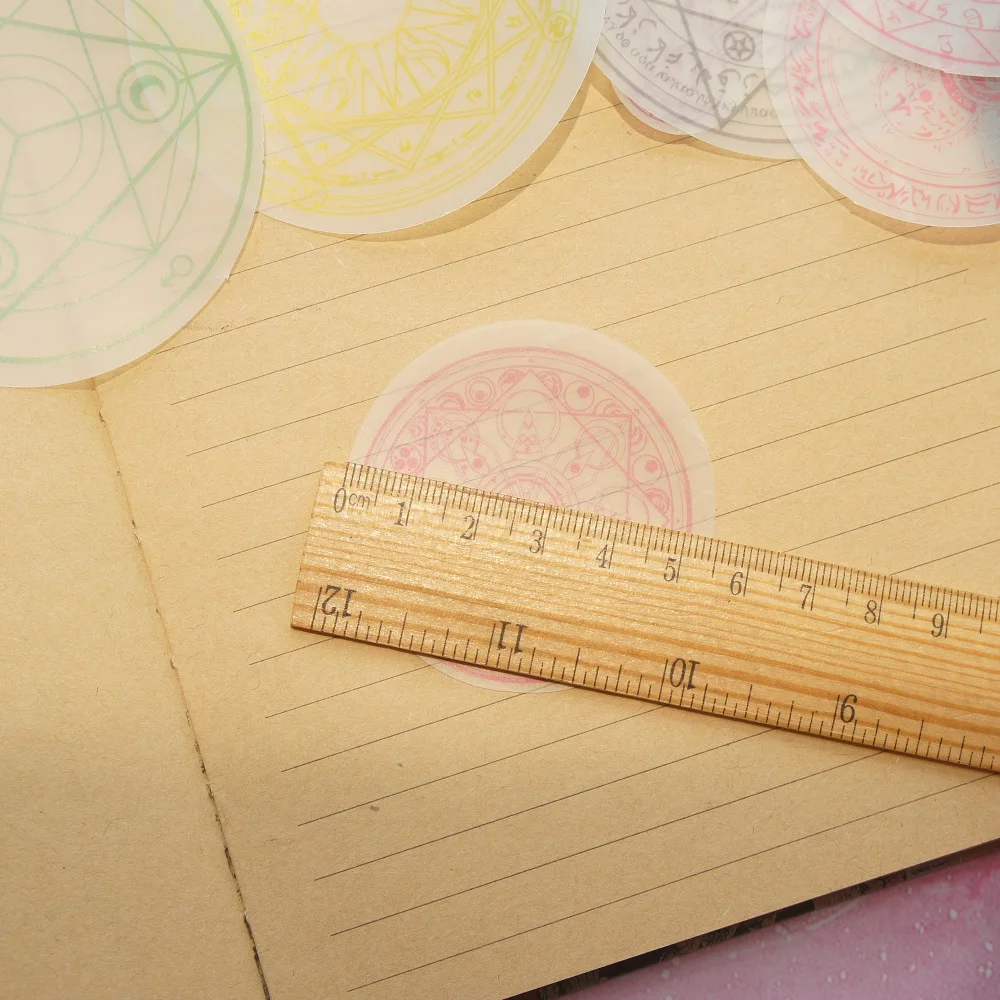 38pcs Magic Circle Style Paper Sticker Scrapbooking DIY Gift Packing Label Decoration Tag