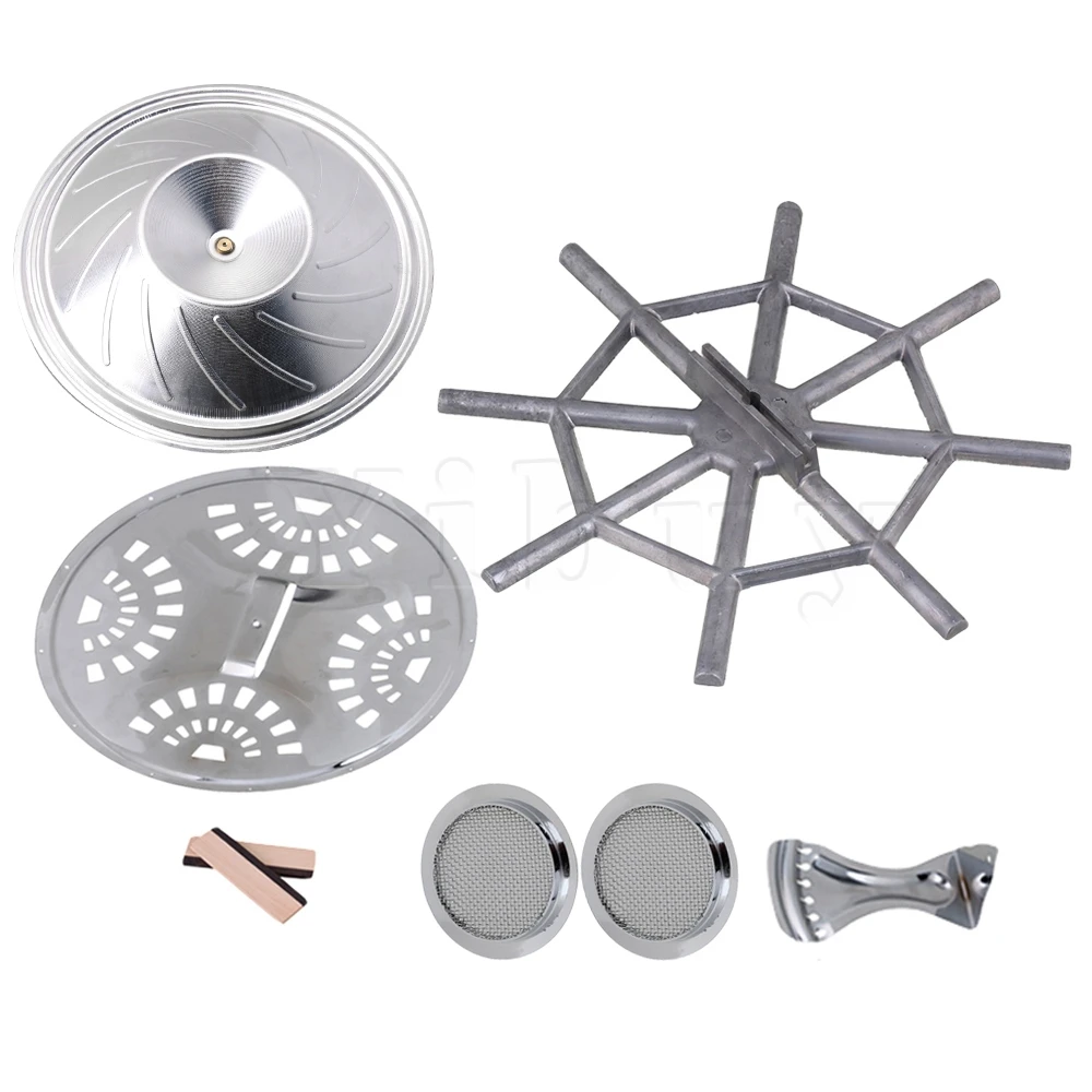 Yibuy 8pcs Resonator Cones Soundhole Screens Tailpiece Bridge Saddle for Dobro Guitar Yibuy 8pcs Resonator Cones Soundhole Screens Tailpiece Bridge Saddle for Dobro Guitar