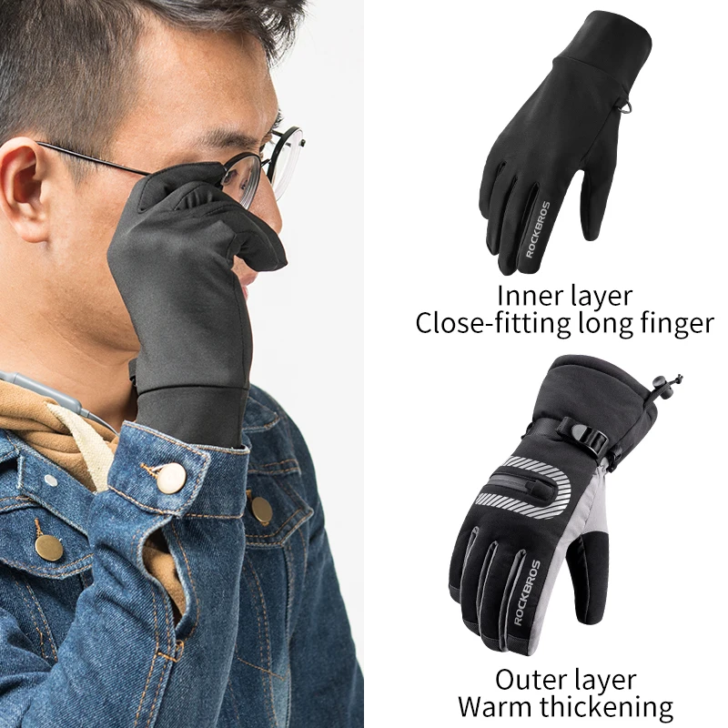 ROCKBORS قفازات للتزلج يندبروف الدافئة على الجليد التزلج قفازات الصوف للماء ساخنة قفازات الثلج دراجة نارية الشتاء قفازات ROCKBORS قفازات للتزلج يندبروف الدافئة على الجليد التزلج قفازات الصوف للماء ساخنة قفازات الثلج دراجة نارية الشتاء قفازات