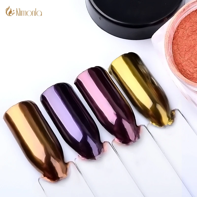 

4 Boxs Rose Gold Magic Mirror Chrome Powder Metallic Nail Glitter Pigment With Sponge Stick Makeup Dust Nail Art Glitters DIY