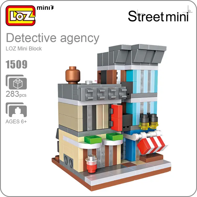 Loz Ideas Mini Block Detective Agenc Street Building Loz Ideas Mini Block Detective Agenc Street Building Architecture Blocks Diy Gift Toys For Kids