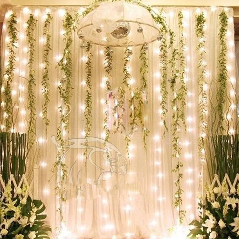 

Fairy 3x3m LED curtain string light New Year Christmas garland Decoration wedding party lighting luminaria lamps chandelier