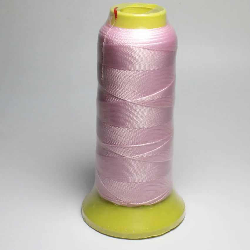Новое поступление 10 цветов нейлоновый шелк 0,6 мм Шнур нить линия подходит ожерелье DIY для изготовления ювелирных изделий не эластичные украшения 350 м - Цвет: Pink