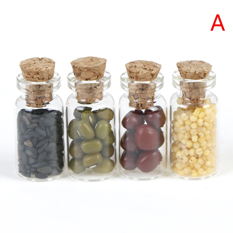 1/2/3/4Pcs 1/12 Dollhouse Miniature Accessories Mini Glass Seasoning Bottle Simulation Kitchen Food Model Toys 10