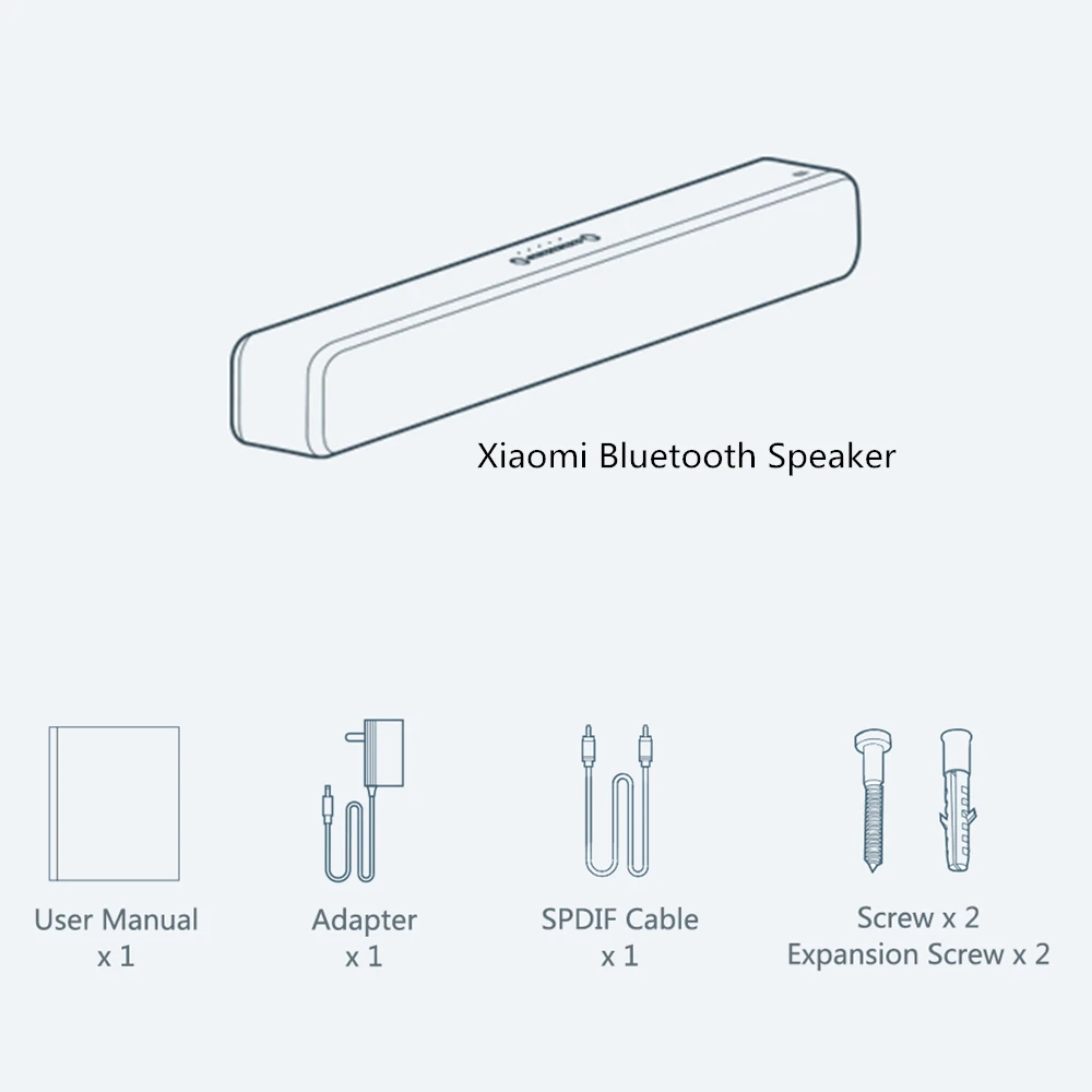 Оригинальный Xiaomi бар в форме Bluetooth динамик для ТВ беспроводной Саундбар