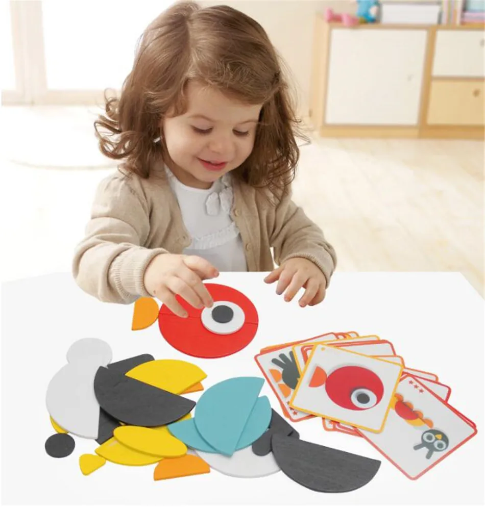 3D Puzzle Set Montessori Toys For Kids Children Boys Oyuncak Juegos Educativos Kids Early Learning Education Jigsaw Tangram 57