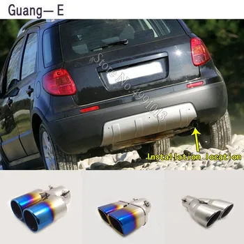 

For FIAT Sedici 2006-2013 car stickers cover muffler exterior back end pipe dedicate exhaust tip tail outlet ornament 1pcs