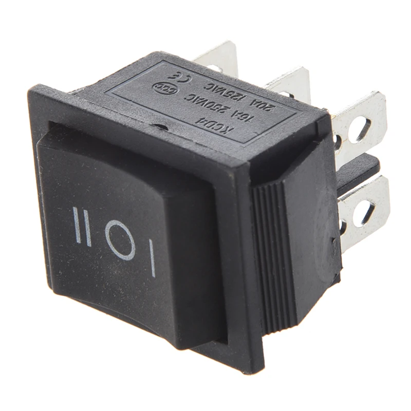 

6-Terminals 3 Position ON/OFF/ON DPDT Boat Rocker Switch 16A 250VAC 20A 125VAC