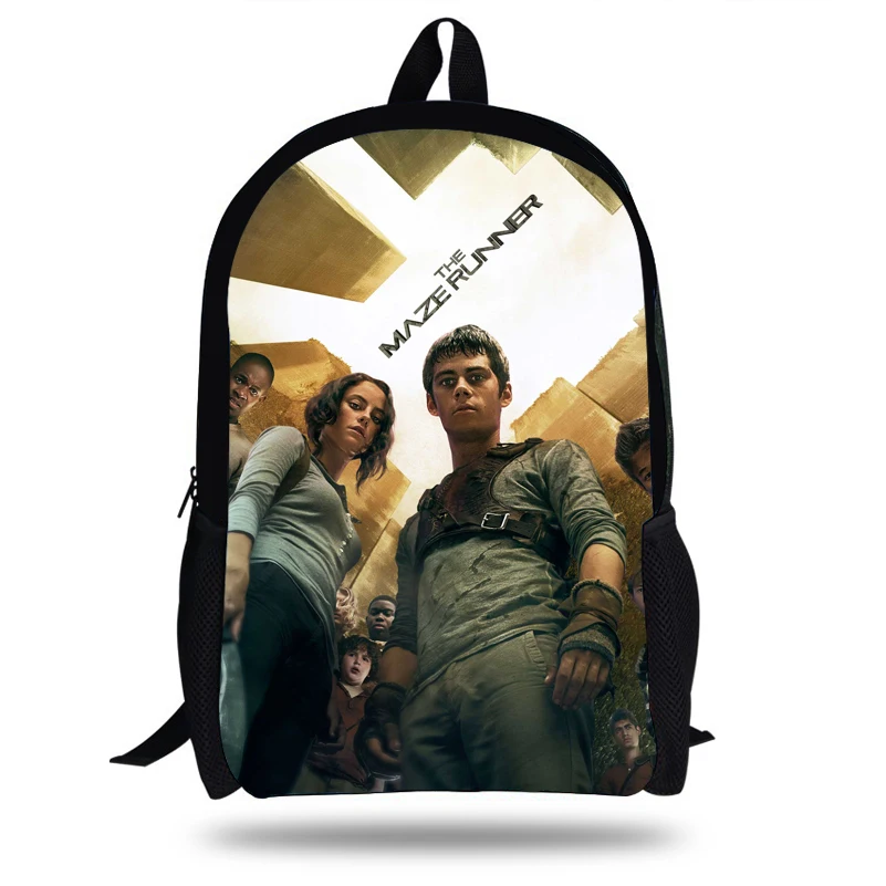 16inch Popular Film Bag For Children The Maze Runner Backpack For Kids