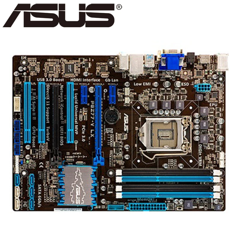 Asus P8Z77 V LX настольная материнская плата Z77 Socket LGA 1155 i3 i5 i7 DDR3 32G ATX UEFI BIOS оригинальная