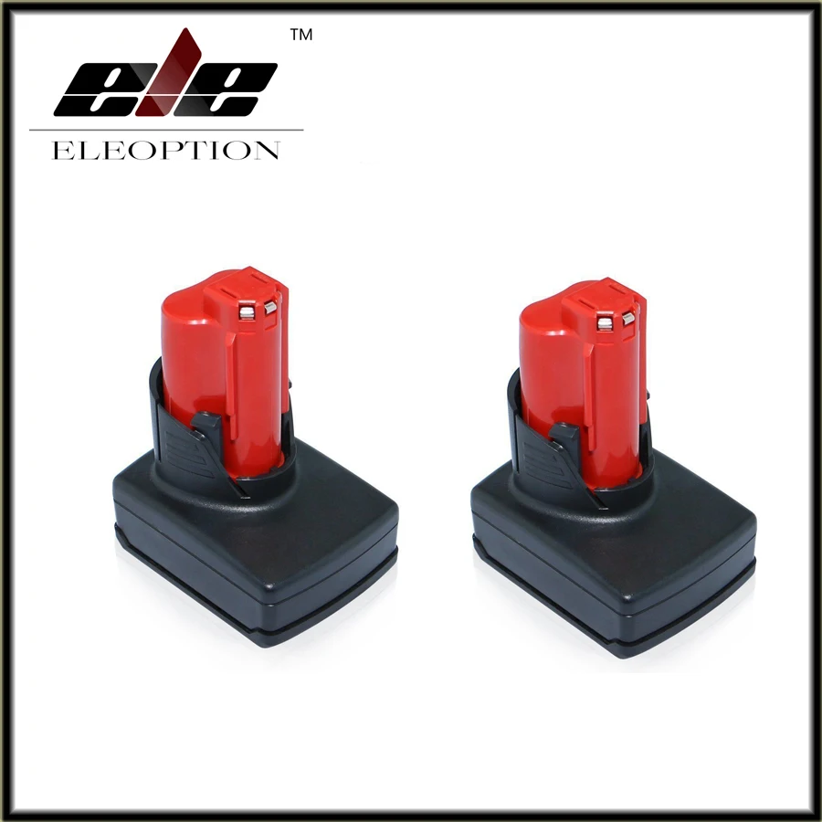 

2 PCS High Capacity Rechargeable Power Tool battery for Milwaukee M12 XC Li-ion battery 12V 3000mA 48-11-2402