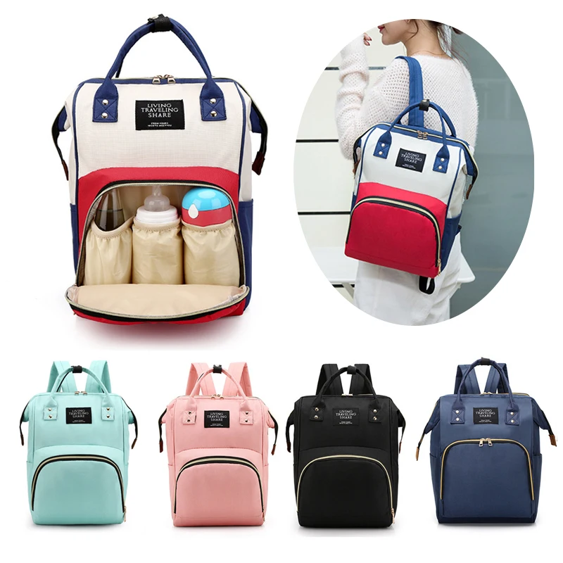 

Fashion Mummy Maternity Nappy Bag Large Capacity Nappy Bag Travel Backpack Nursing Bag for Baby Care Women's Fashion Bag