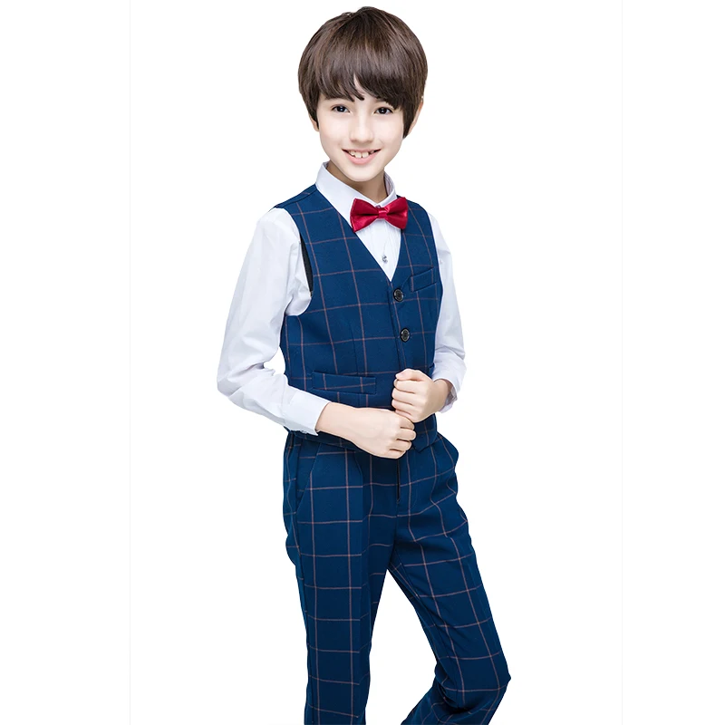 

Spring Autumn Children Clothing Sets Kids Clothes Suits Boys Gentleman Fashion Wedding Formal Clothes Sets Vest Shirt Pants