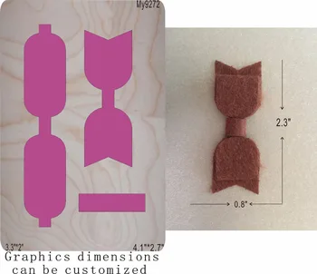 

Deep Purple Bow wood mold die cut accessories wooden die Regola Acciaio Die Misura ,MY