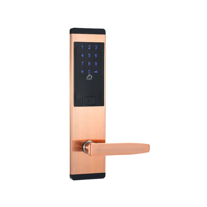 TTlock приложение дверной замок Bluetooth электронный кодовый дверной замок смарт-карта кодовый замок для дома/офиса/отеля - Цвет: Copper
