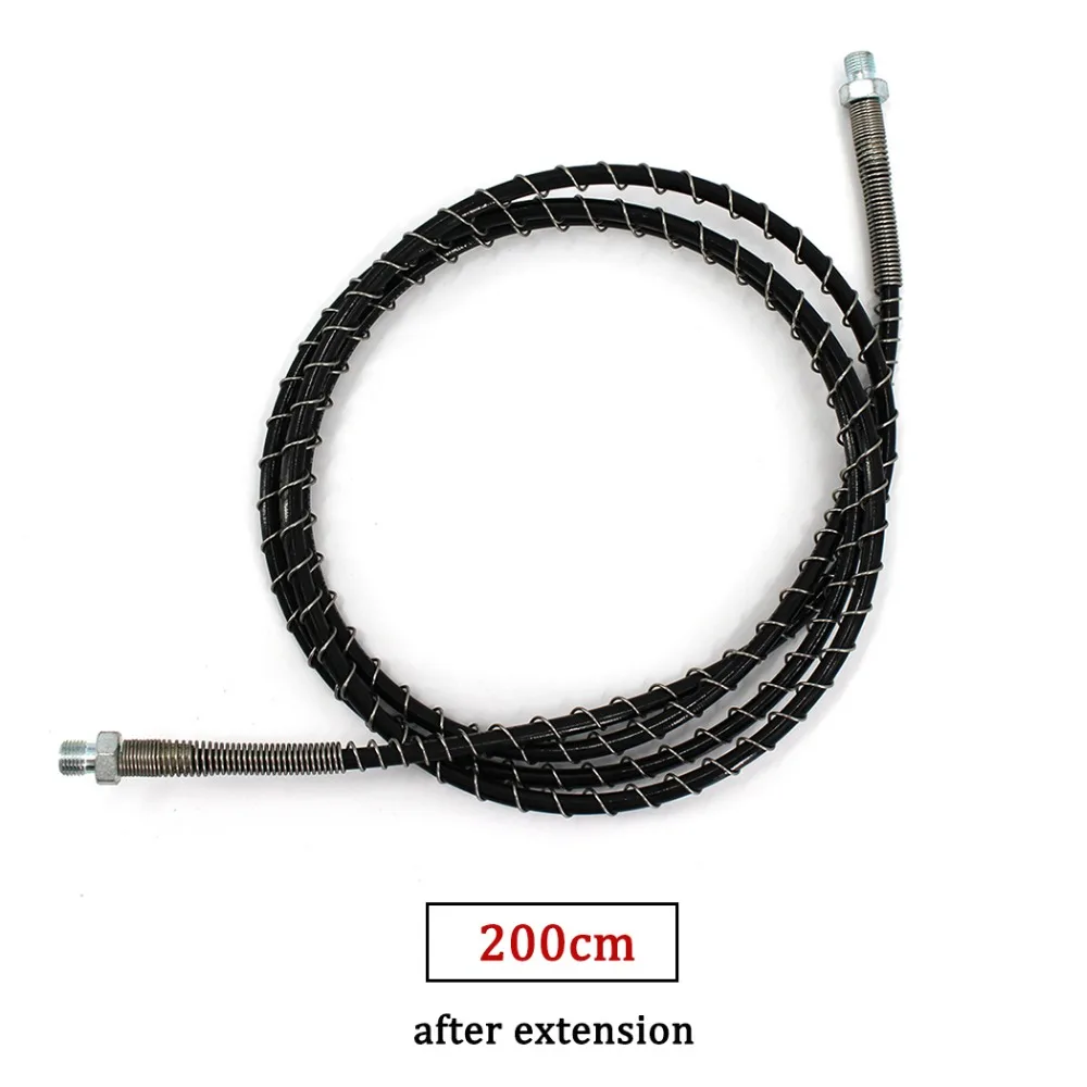 Paintball High Pressure Hose with Spring Wrapped 200cm Long for