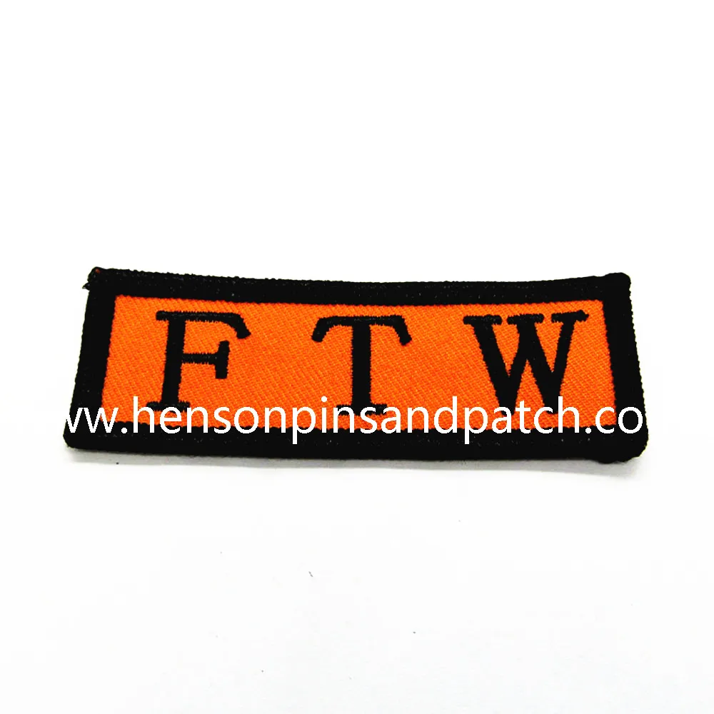 Small order quantity letter embroidery patch, customized words patch