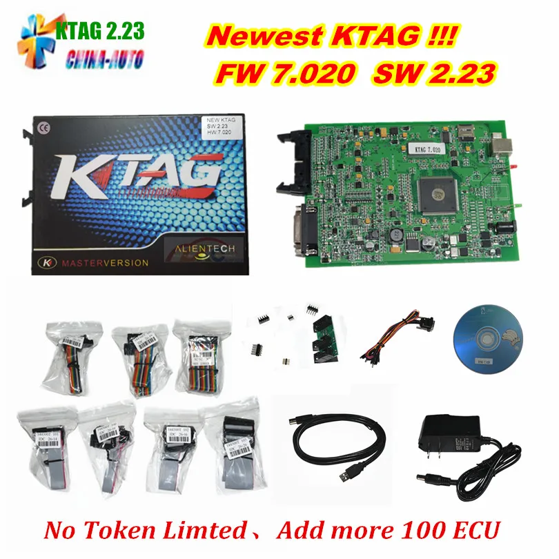 

2019 New KTAG V2.23 Hardware V7.020 ECU Programming Scanner Master Version No Tokens Limited K TAG 100% J-Tag Compatible K-TAG