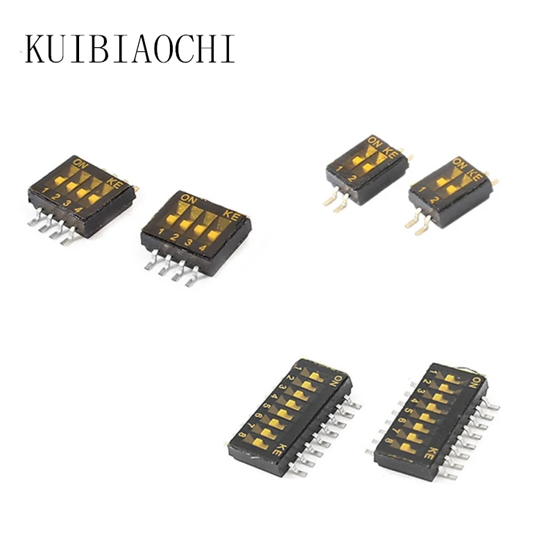 5 шт./лот слайд Тип SMT SMD переключатель 1,27 мм Шаг 2 ряд 4 Pin 2 позиции/8 pin 4 позиции/16 pin 8 положение
