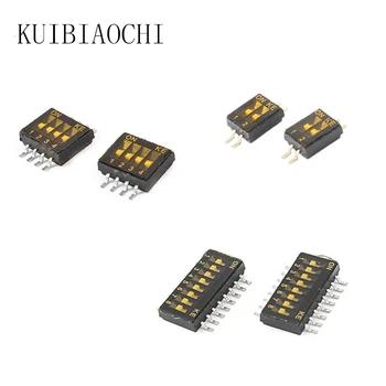 

5pcs/lot Slide Type SMT SMD Switch 1.27 mm Pitch 2 Row 4 Pin 2 Position / 8 pin 4 Position / 16 pin 8 Position
