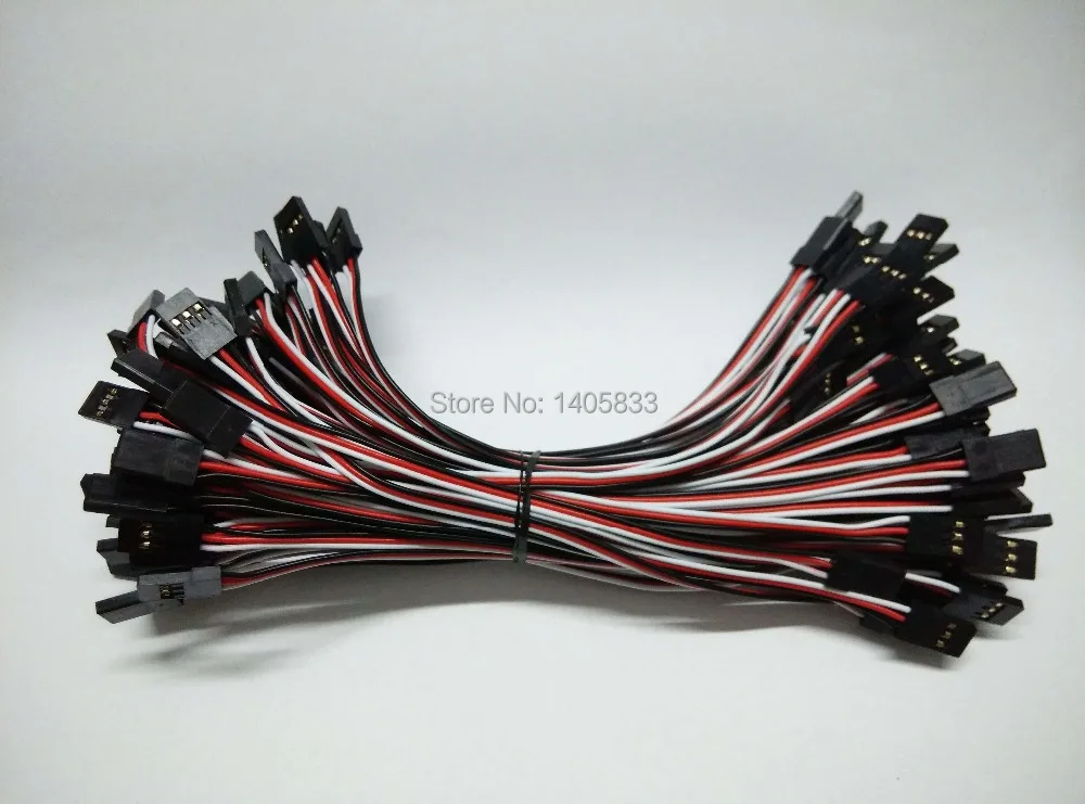 10pcs/lot 10cm Male to Male JR Plug Servo Extension Lead Wire Cable