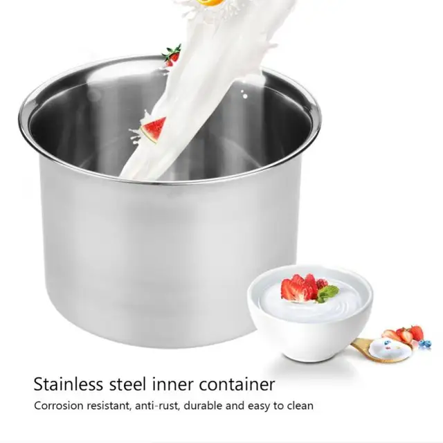 220V Household Electric Automatic Yogurt Maker Machine DIY Stainless Steel Inner Container Kithchen Appliance