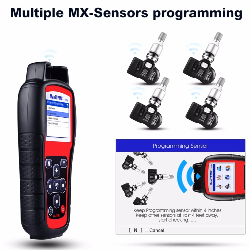 US $375.52 Autel Ts508k 8pcs 315mhz Sensor Relearn Tool For Tpms Reset Tpms Diagnose Programming Sensor Activation Programkey Fob
