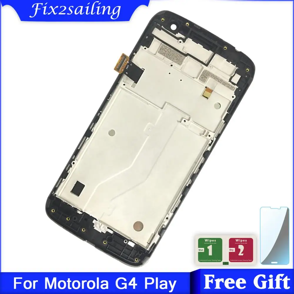 Для Motorola G4 Play LCD дисплей + сенсорный экран дигитайзер сборка с рамкой для Moto XT1601