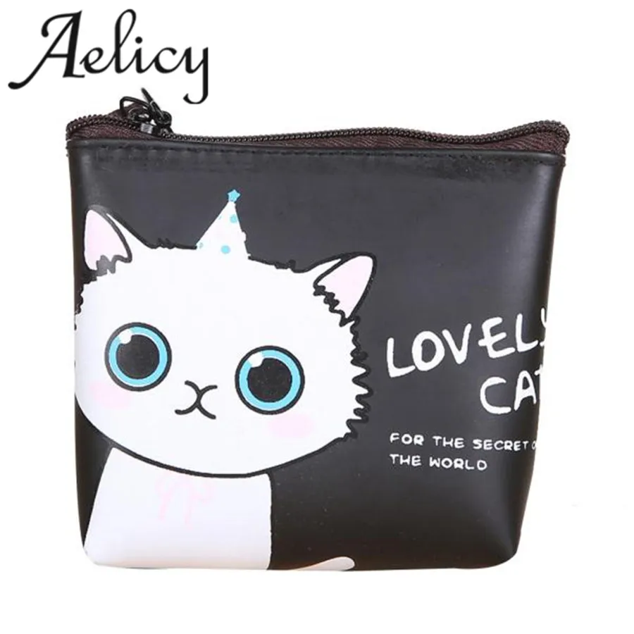 

Aelicy 2018 Hot New Fashion women girls light high qualityCute Cat Fashion Coin Purse Wallet Bag Change Pouch Key Holder