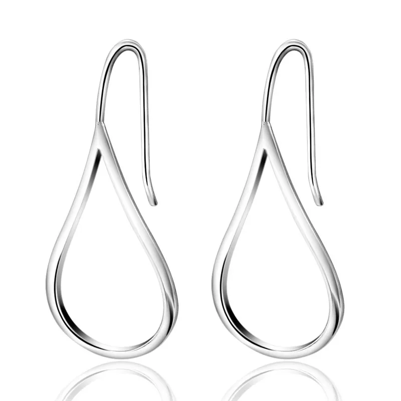 Jsmpfy joyas de плата 925 Серьги Новый Стильный 100% пробы серебро нерегулярные полый круг