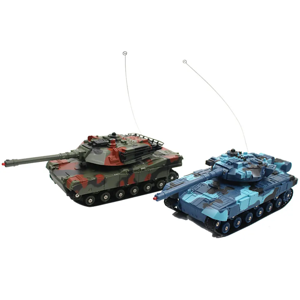 Multicolor 2pcs Battle Tank Rc Tank Car Beginning Ability Outdoors Cool Relax Decor Collection Funny Remote Control Tank