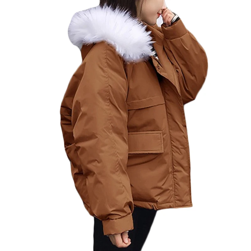 Pink Pain Fourrure Vers Vêtements Coton black naked D'hiver Le Vestes Parkas Femelle Survêtement Chaud White A949 Femmes Lâche gray Capuche Courtes pink À Chic Manteau De Col Bas Nouvelle caramel Colour HCwwnp7dq