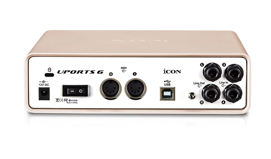 ICON Uports 6 USB recording interface provides an audio input and
