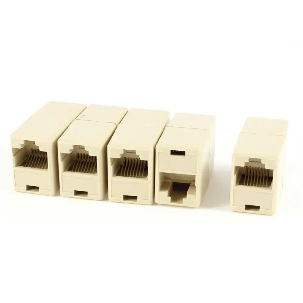 

2015 Hot 5 Pcs Plastic RJ45 8P8C Female to Female Ethernet Connector Couplers