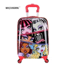 16″ inch Children Luggage Suitcase,Child Kid Boy Girl Princess Cat ABS Cartoon trolley case box Traveller Pull Rod Trunk