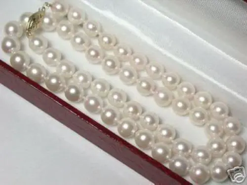 

Hot sale new Style >>>>>Charming 8-9mm White Akoya Cultured Pearl Necklace AAA