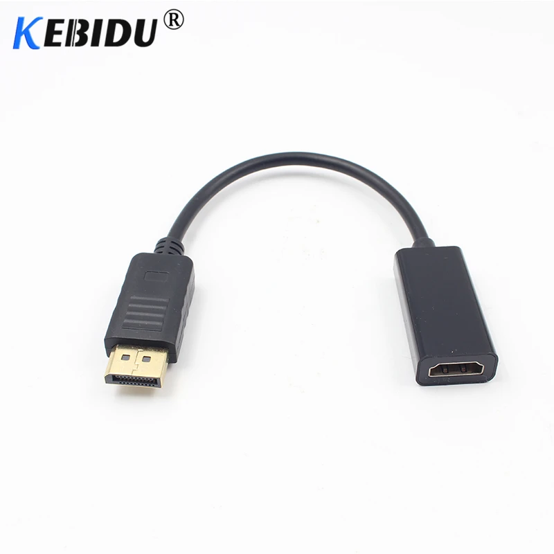 

kebidu DP to HDMI Adapter Display Port to HDMI HDTV HDMI Cable Adapter Converter Male to Female Support 1080P for HDTV Projector