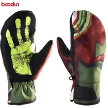 Зимние перчатки для сноуборда, лыжные перчатки, ветрозащитные водонепроницаемые нескользящие перчатки для катания на лыжах, хлопковые теплые варежки для мужчин и женщин
