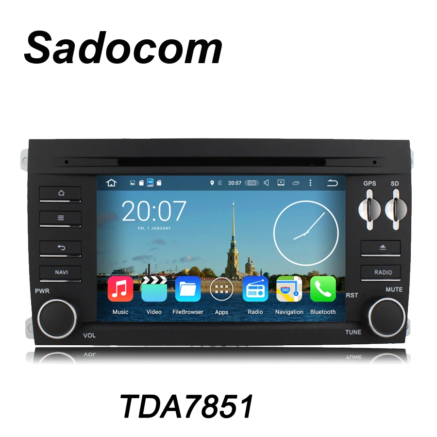 Excellent Android 7.1 2GB RAM Quad Core Car DVD Player Wifi 4G BT 4.0 handfree RADIO tuner GPS map For PORSCHE Cayenne 2006-2010 0