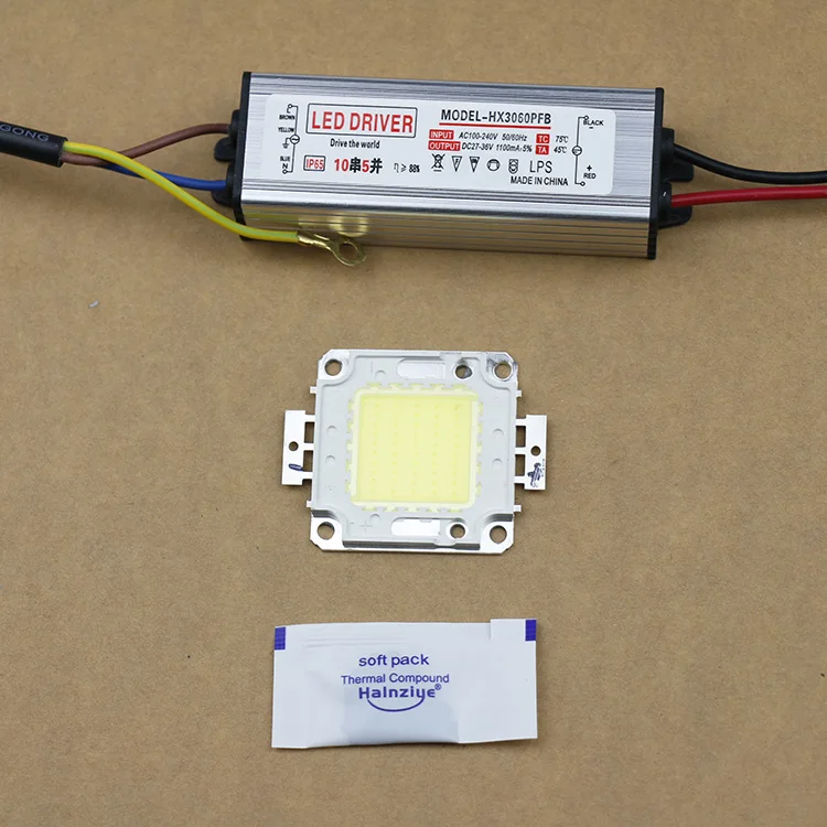 

50W Watt LED Chip+Drive100-240V+Thermal Compound Pure Copper Stent Floodlight Spot light Lawn LED Integrated Light Lamp Lights
