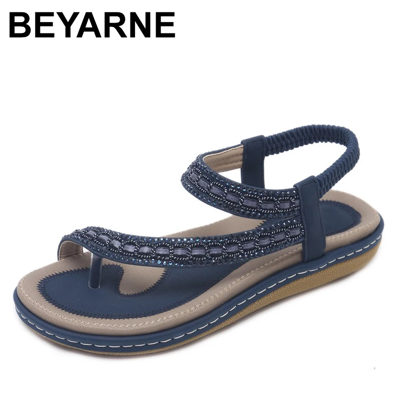 BEYARNES ummer المرأة صندل مسطح أحذية امرأة بوهيميا الوجه بالتخبط الكريستال 2018 عارضة صنادل شاطئ 35-42 الإناث صنادل طراز جلاديتور BEYARNES ummer المرأة صندل مسطح أحذية امرأة بوهيميا الوجه بالتخبط الكريستال 2018 عارضة صنادل شاطئ 35-42 الإناث صنادل طراز جلاديتور