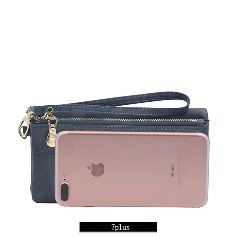Hot Selling Women's Purse Long Design PU Leather Women's Long Wallet Female High Capacity Double Zippers Clutch Purse Wristlet