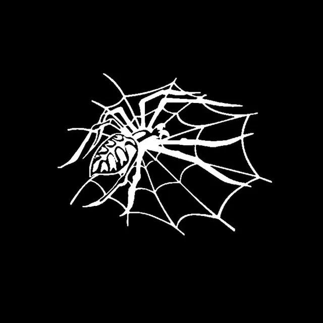 YJZT 18.7CM*14.1CM Spider s Halloween Car Stickers Vinyl Decal Black