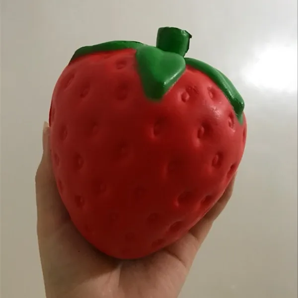 Big Jumbo Juicy Squishy Strawberry Fake Artificial Food Fruit Memory Foam Venting toys - Buyer Show 13