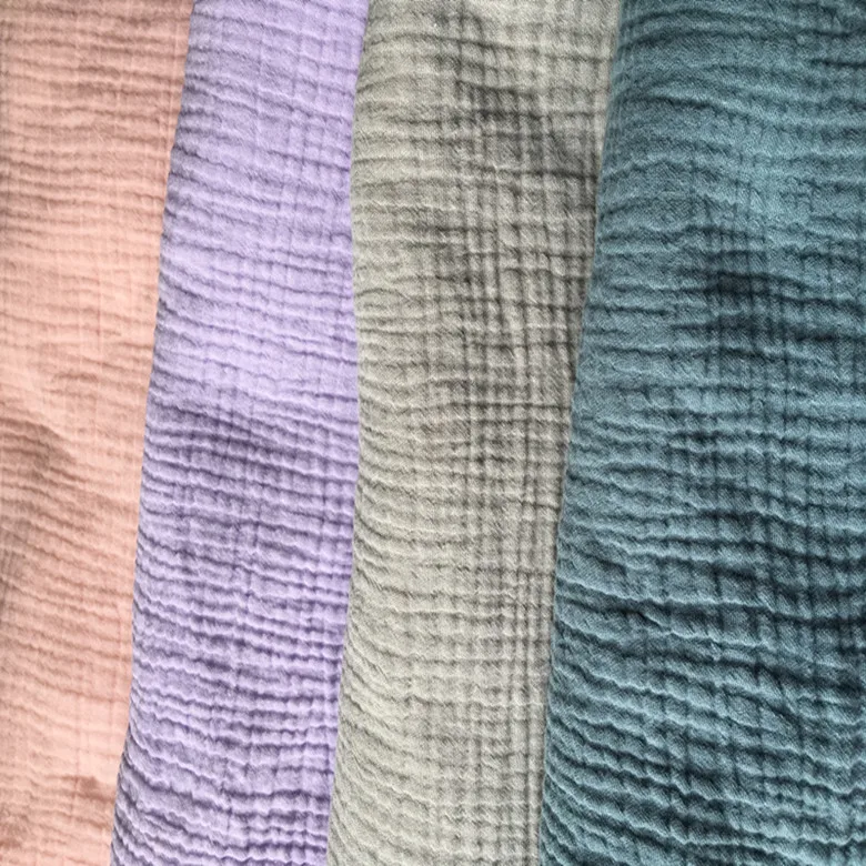 Natural 100 Cotton double Gauze Soft Fabric 140 cm 55'' width 125 gsm